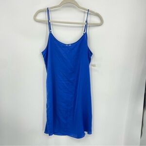 NWT Frenchi blue slip dress Sz L